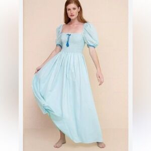 Millie Macintosh X Pitusa Collab Size XS‎ -Sm ruched  Light Blue Maxi Dress